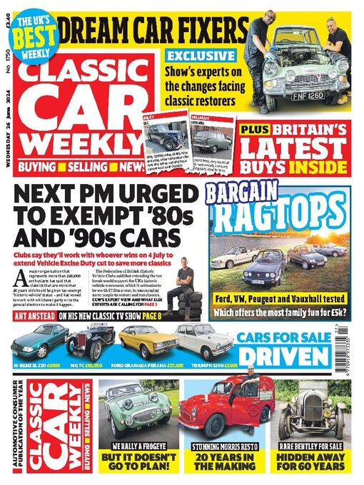 Title details for Classic Car Weekly by H BAUER PUBLISHING LIMITED - Available